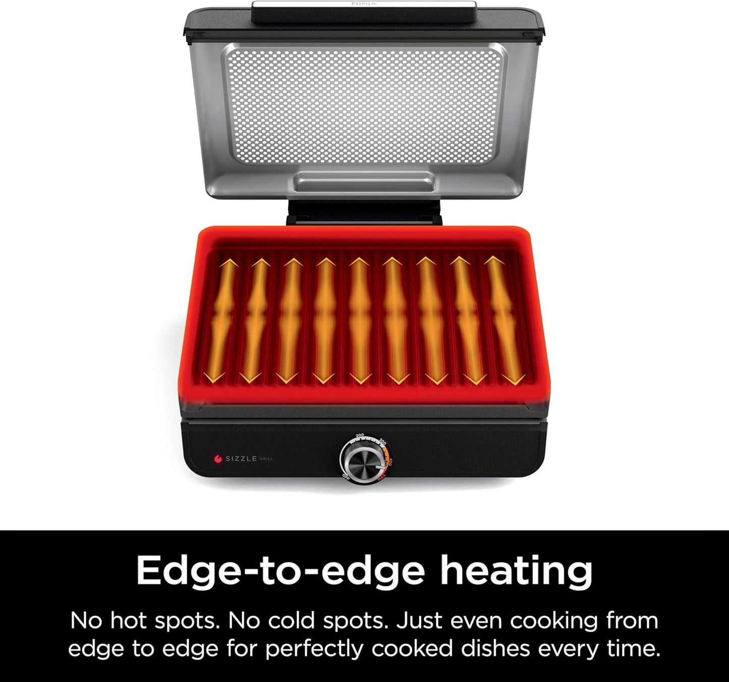 HeatWave Grill™ — Smoke-reduced indoor grilling.