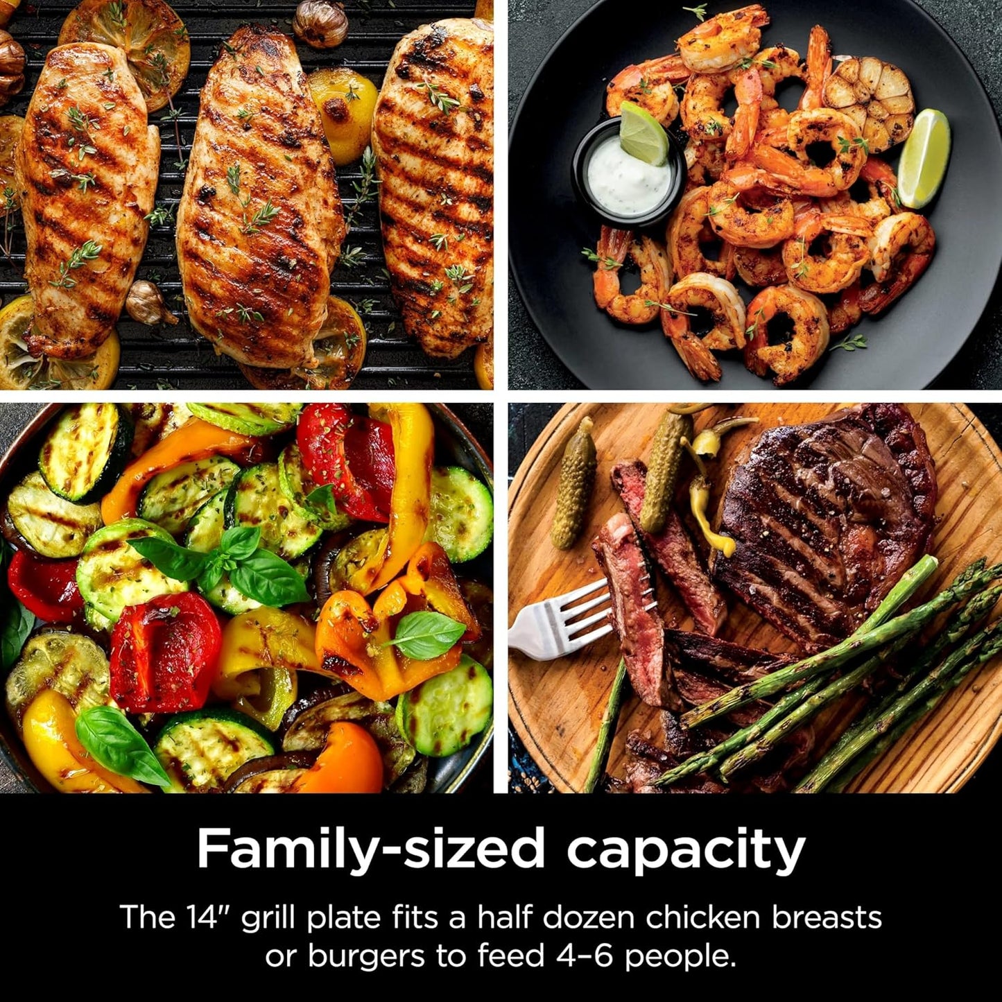 HeatWave Grill™ — Smoke-reduced indoor grilling.